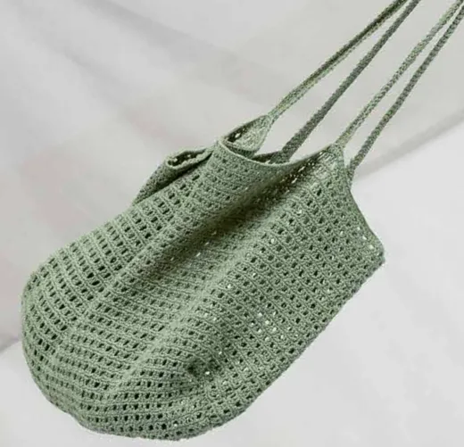 Häkelanleitung Umhänge-Tasche aus Leinen