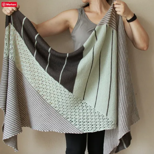 Strickanleitung Tuch "Verdon" von Rosy Green Wool