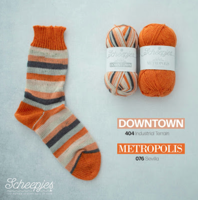 Scheepjes Socken-Set Gr. 35-38, orange-braun
