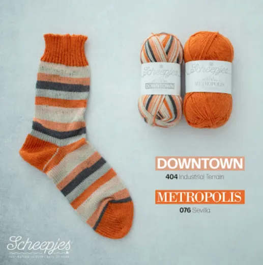 Scheepjes Socken-Set Gr. 39-47, orange-braun