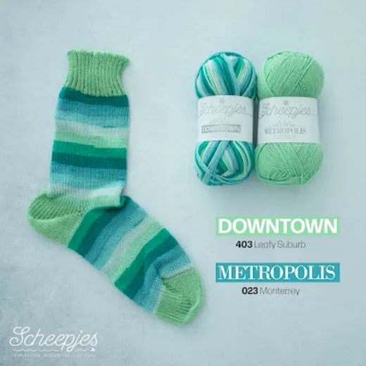 Scheepjes Socken-Set Gr. 39-47, grün-blau