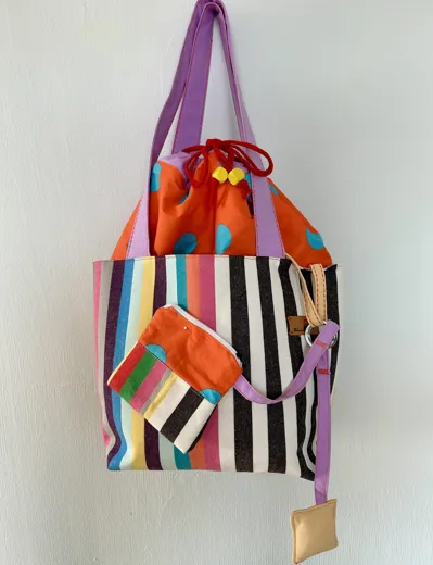 Strickprojekt-Tasche Gepunktete Fee