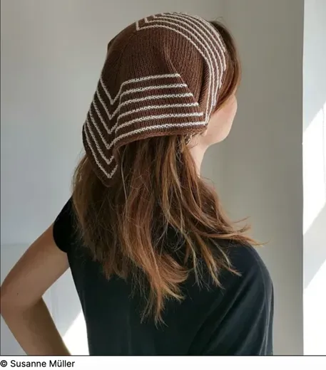 Strickset Bandana „I love stripes“ von paula_m